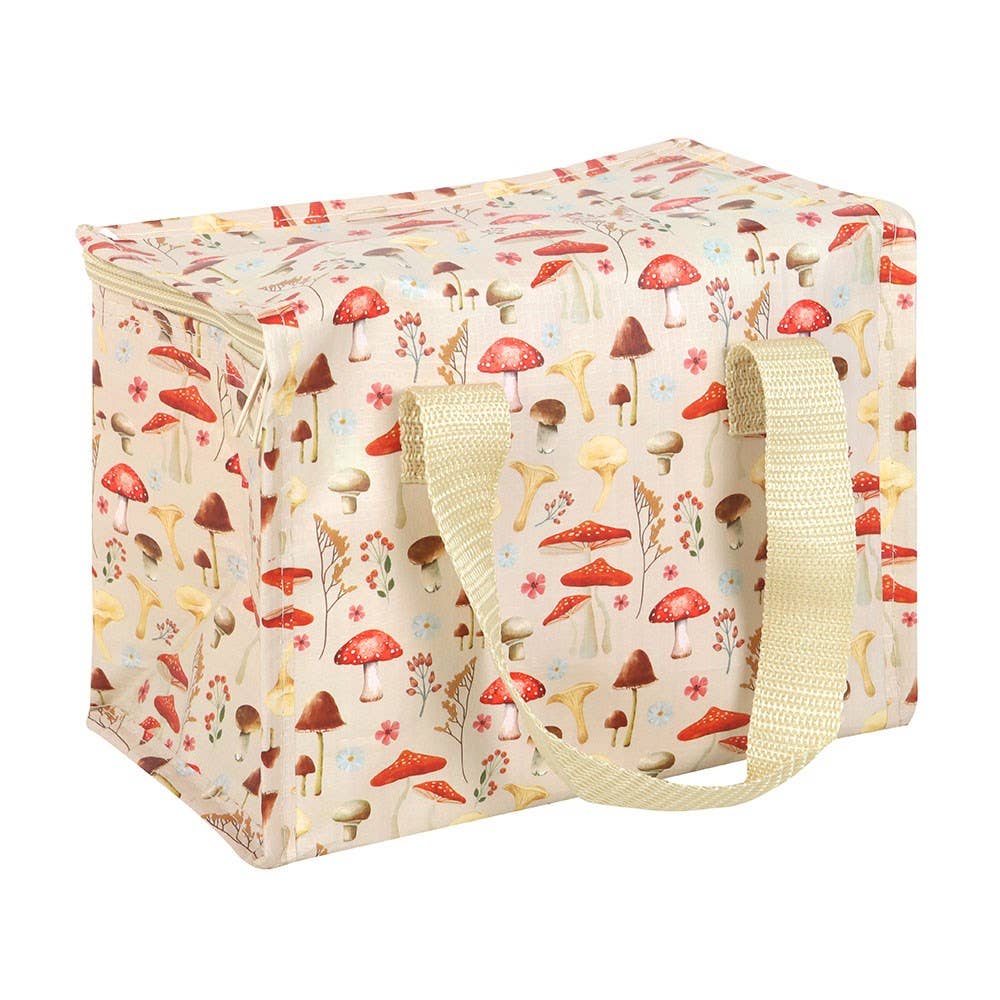 Mushroom Print Recycled Plastic Lunch Bag
