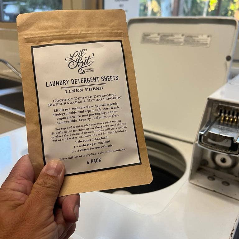 Lil'Bit Better | Laundry Detergent Sheets Travel Pack (6) - Plant Based