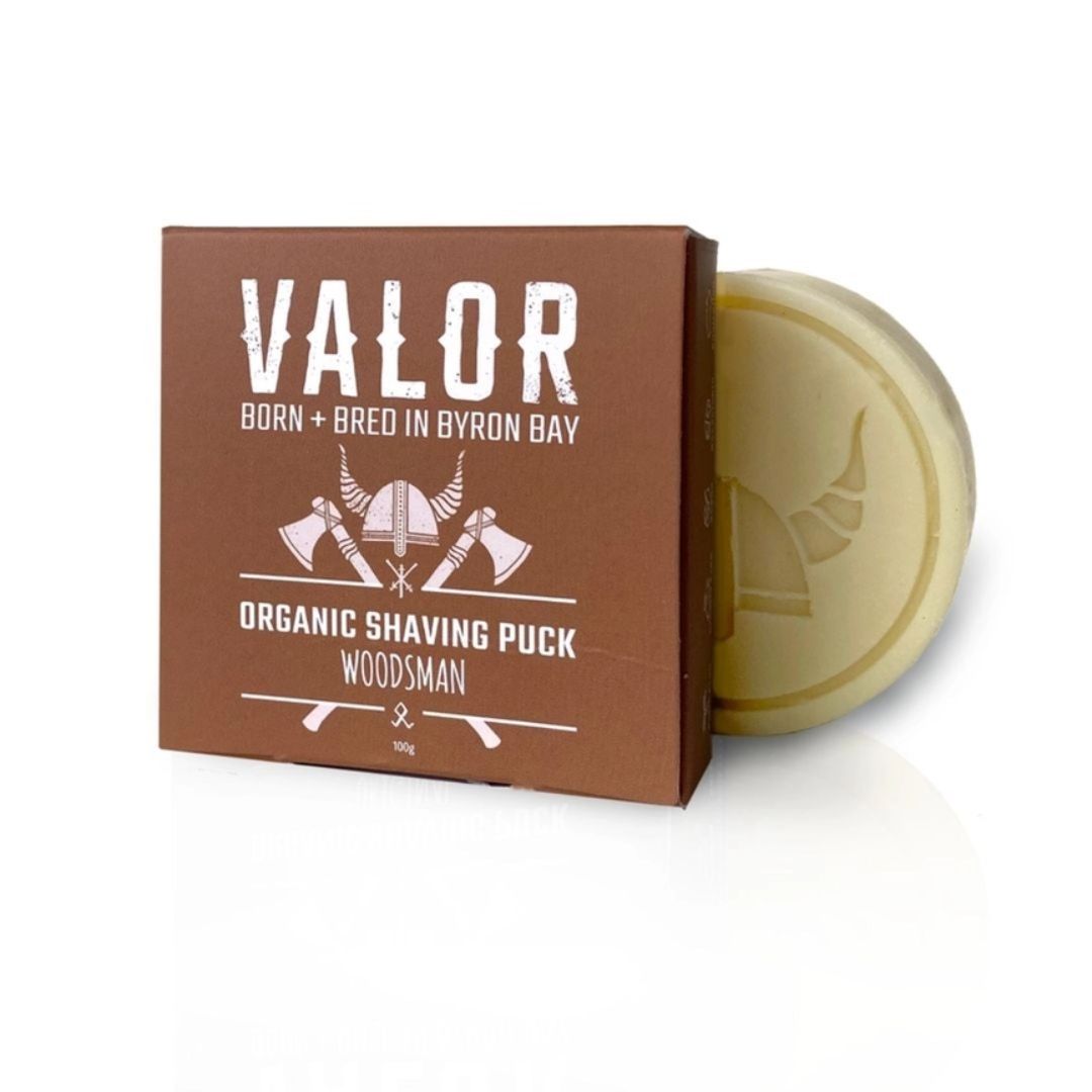 Valor Organics | Shaving Soap Puck WOODSMAN SCENT