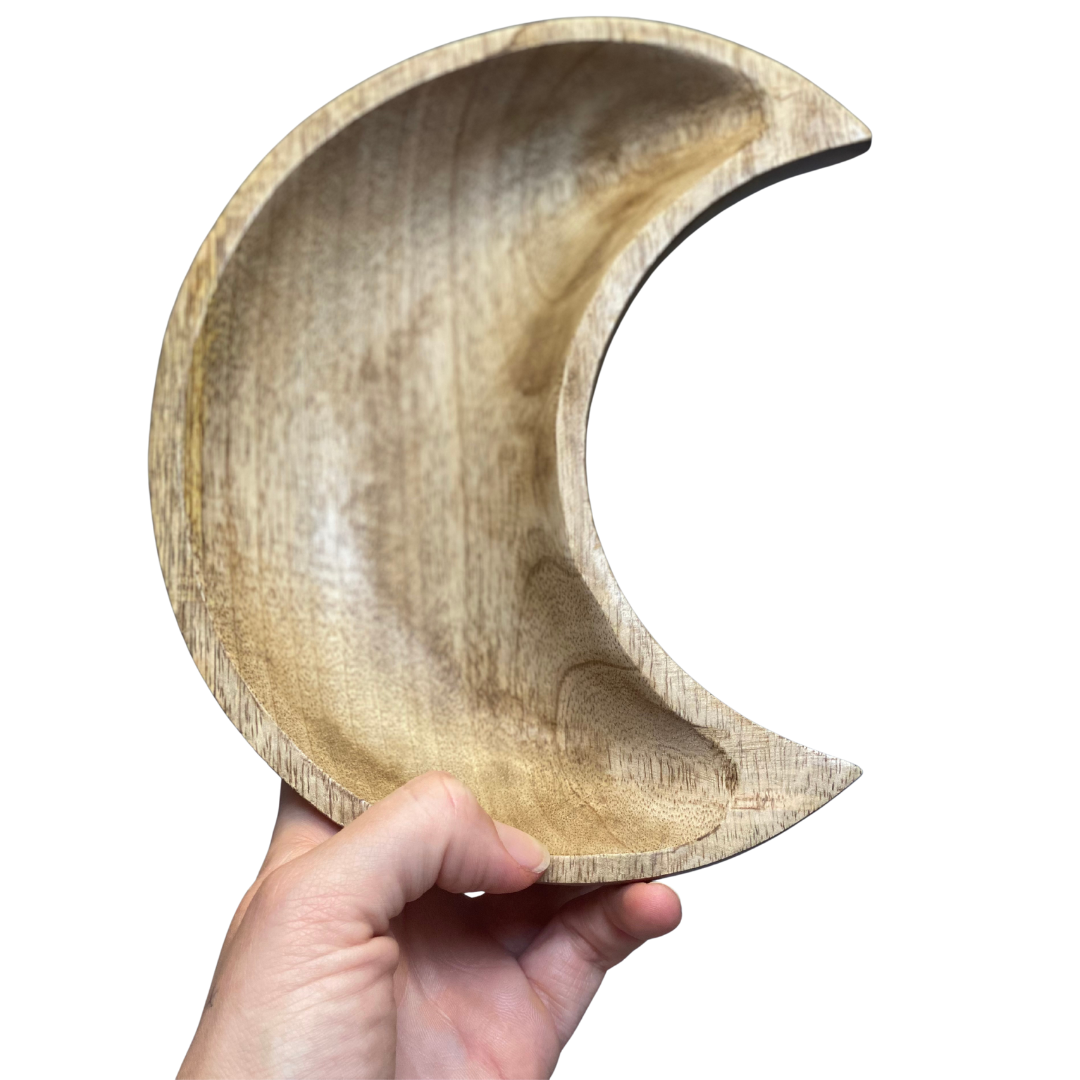 Crescent Moon Wooden Bowl 20cm