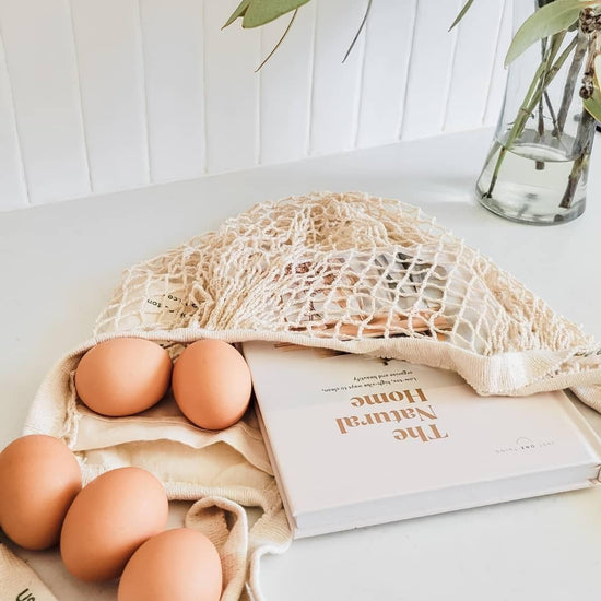 Us + The Earth | Reusable Shopping Net Bag with Pocket - Cotton Mesh