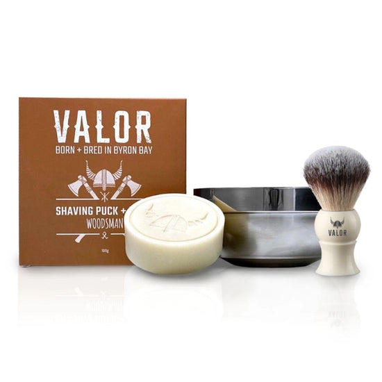 Valor Organics | Shaving Soap Puck WOODSMAN SCENT