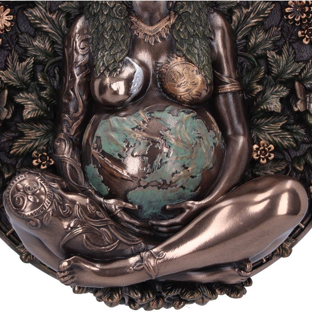 Bronze Mother Earth Wall Plaque 15cm