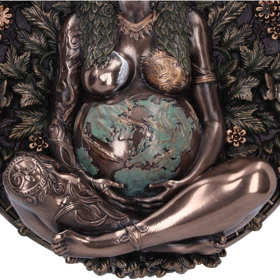 Bronze Mother Earth Wall Plaque 15cm