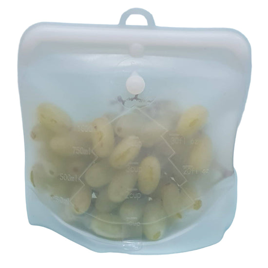 Bare & Co. | Reusable Multi Purpose Silicone Zip lock Bags - 2 Pack