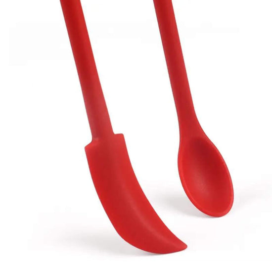 set of 3 jar spatula scrapers in red close up image
