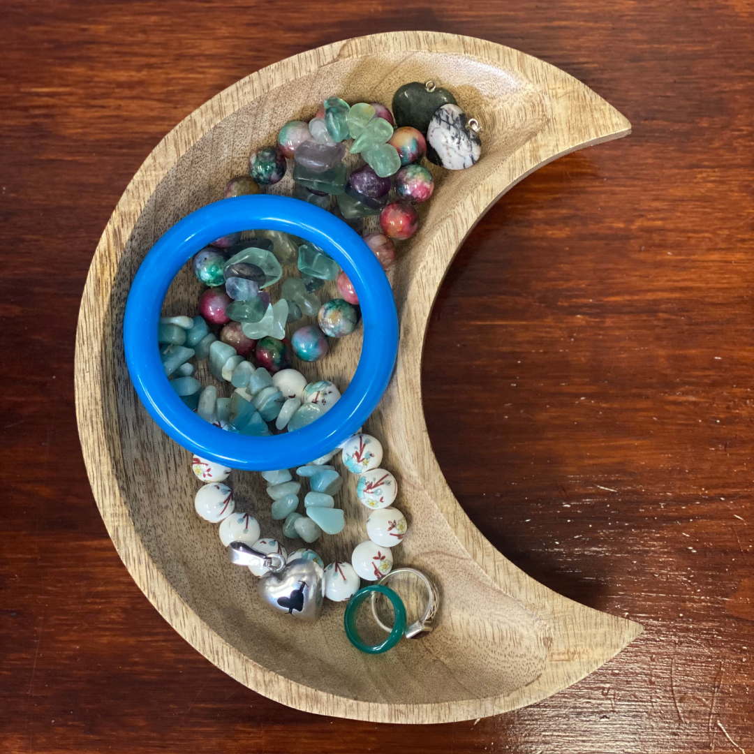 Crescent Moon Wooden Bowl 20cm