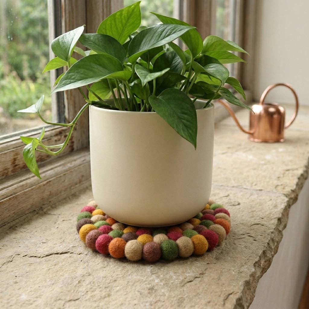 Namaste Artisans | Autumn Mix Earth Tone Wool Felt Trivet Heat Mat