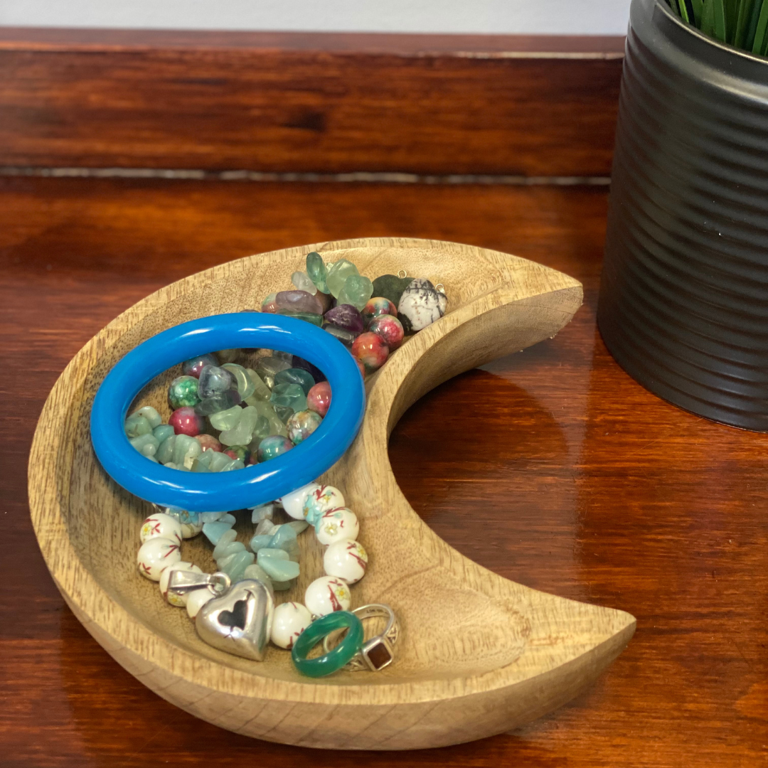 Crescent Moon Wooden Bowl 20cm