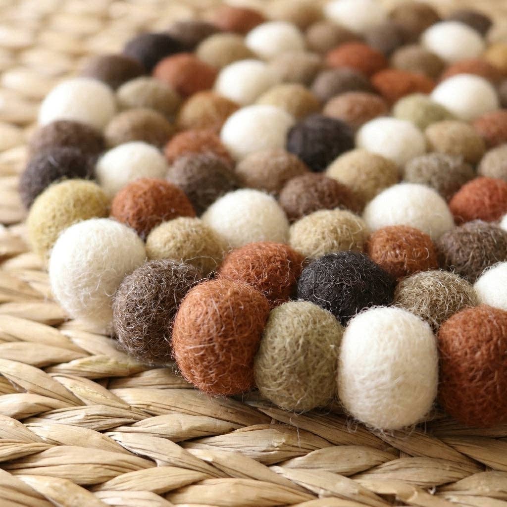 Namaste Artisans | Earth Blend Brown Handmade Wool Felt Trivet Heat Mat