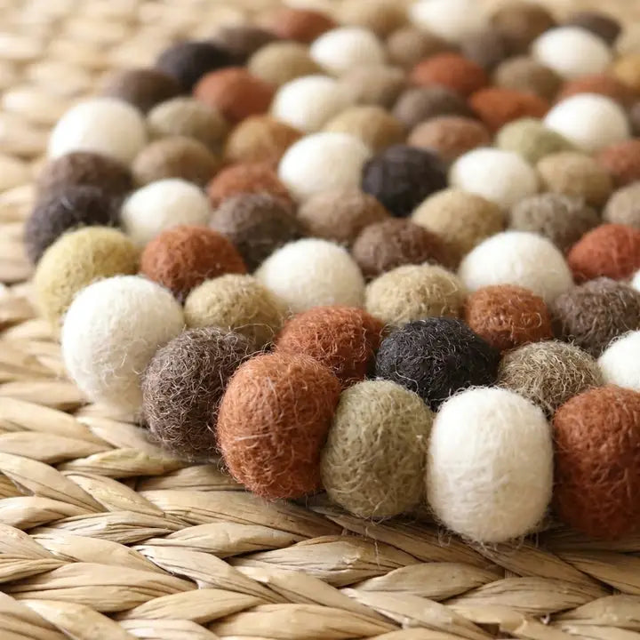 Namaste Artisans | Earth Blend Brown Handmade Wool Felt Trivet Heat Mat