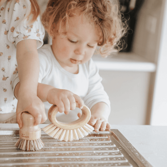 Us + The Earth | Eco Cleaning - Bamboo Scrubbing Brushes set of 4