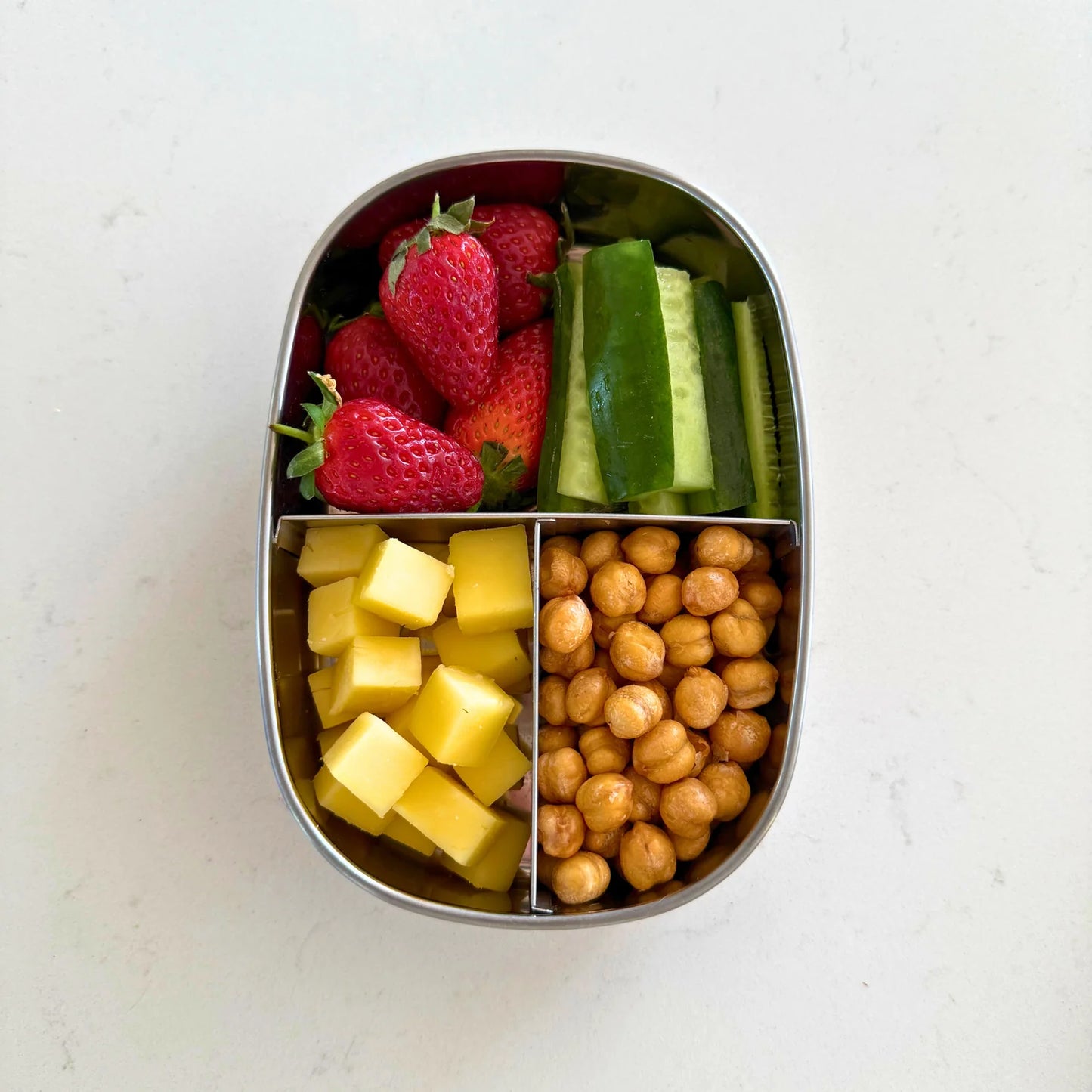 Ever Eco | Stainless Steel Bento Snack Box 3 Compartment 580mL
