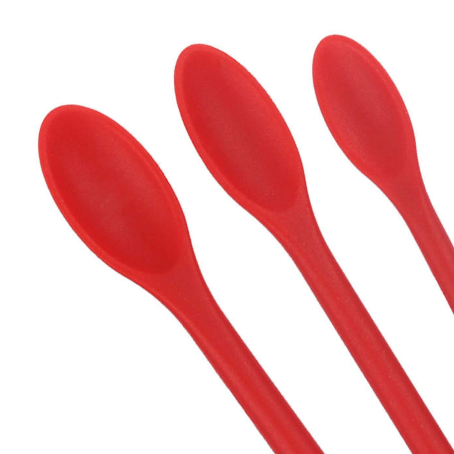 set of 3 jar spatula scrapers in red with spoon end
