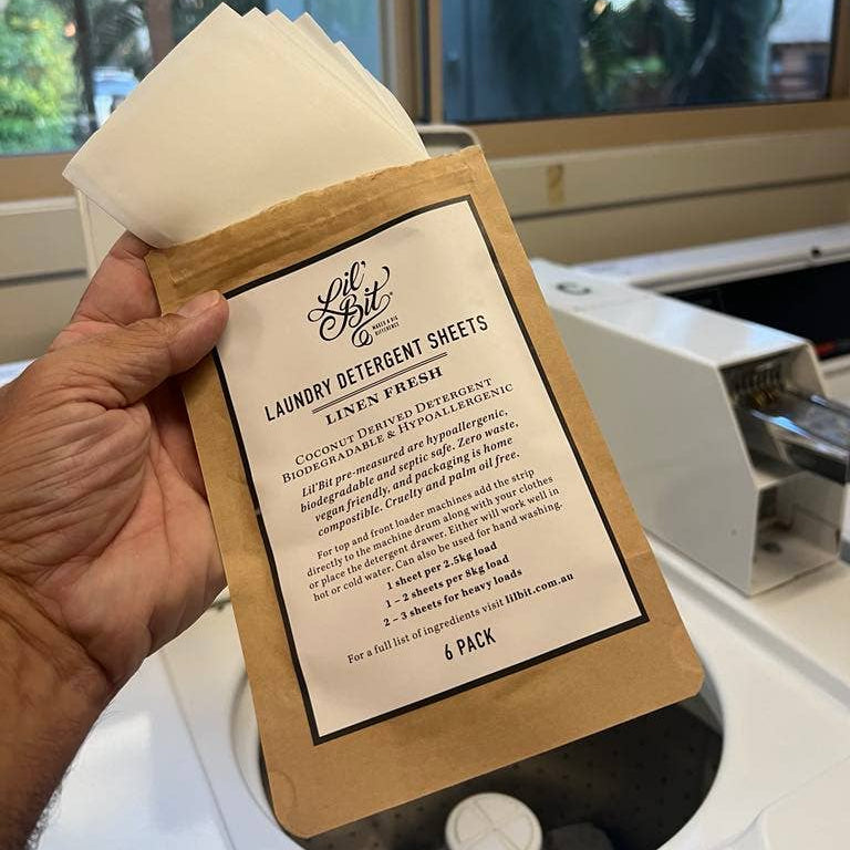 Lil'Bit Better | Laundry Detergent Sheets Travel Pack (6) - Plant Based