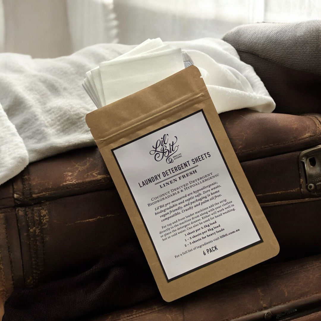 Lil'Bit Better | Laundry Detergent Sheets Travel Pack (6) - Plant Based