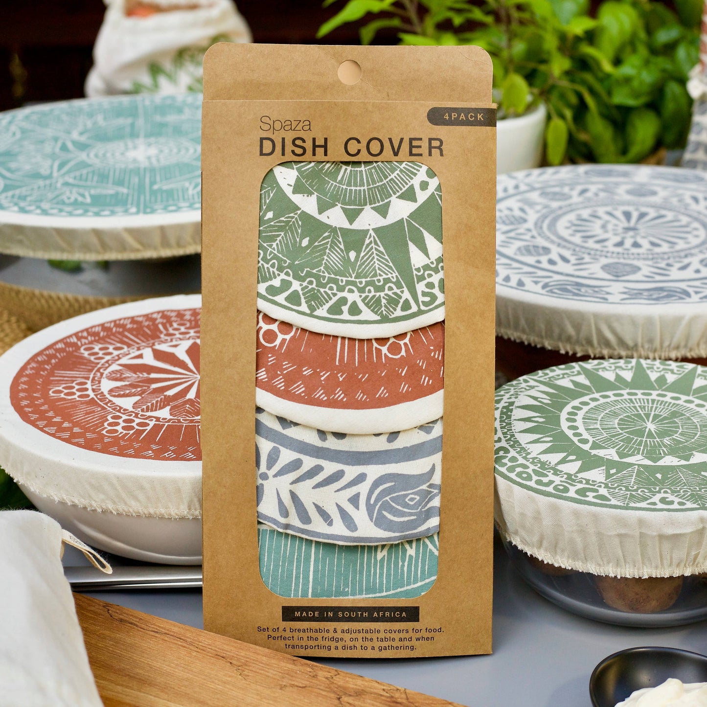 Spaza | Dish and Bowl Cover set of 4 - Safari Print