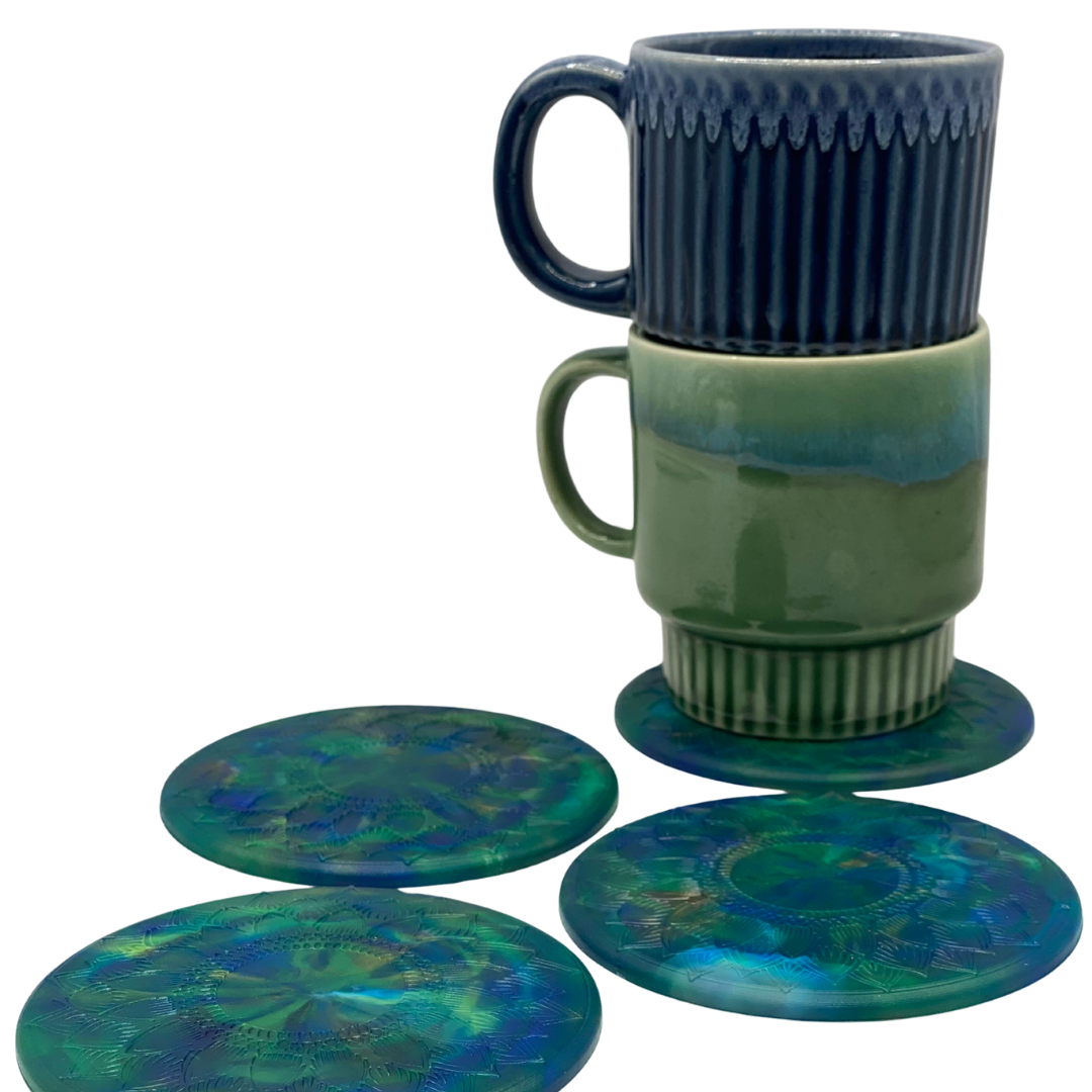 Zero Plastics Australia | Recycled Plastic Coasters - 4 pack