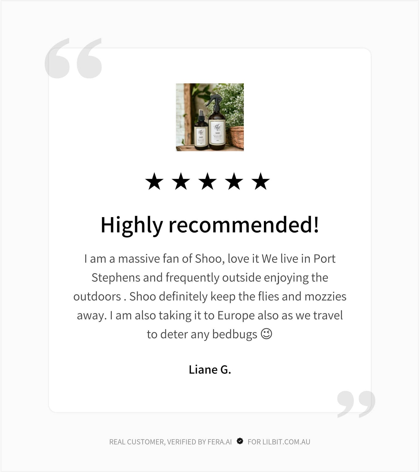 Lil'Bit Better | Shoo! Natural Insect Repellent 250ml - Child Safe