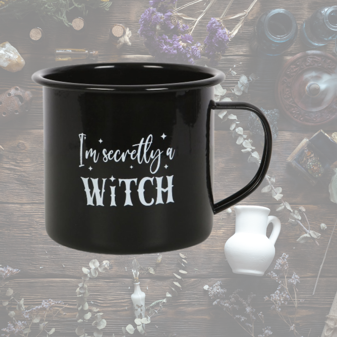 I'm Secretly a Witch Enamel Metal Mug
