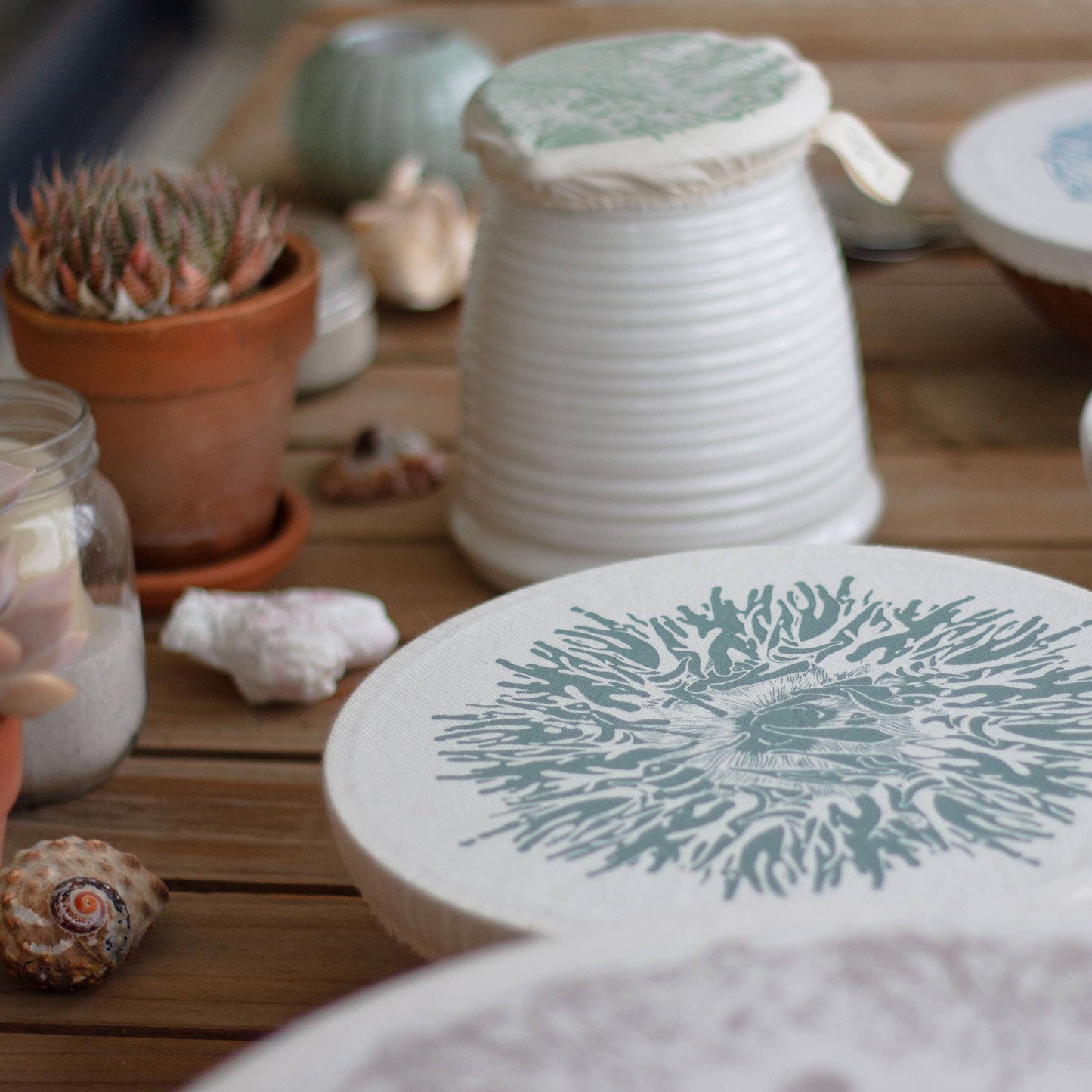 Spaza || HALO || Bowl & Dish Cover Large Set - Beach House - by Miro van der