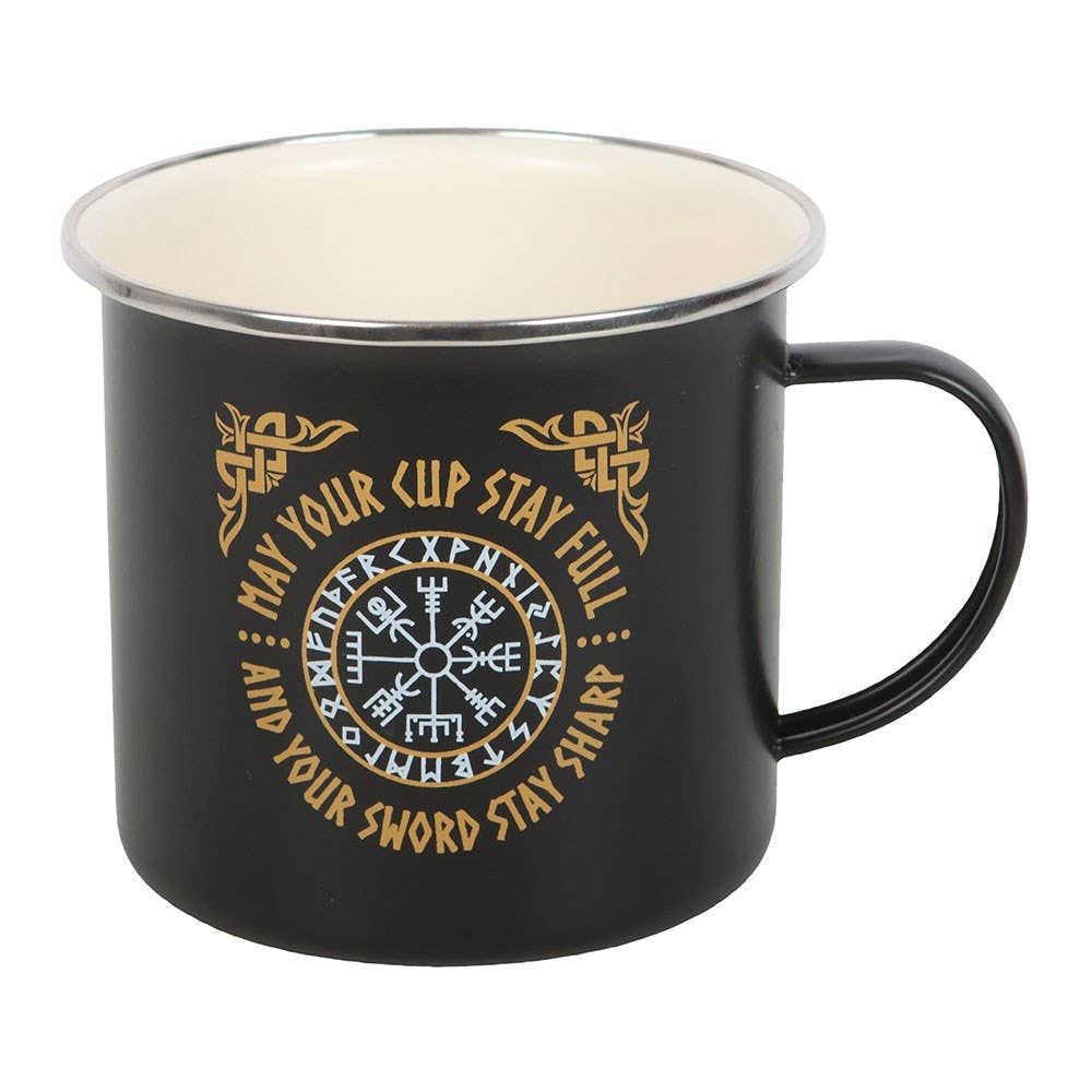 Viking Compass Enamel Style Mug