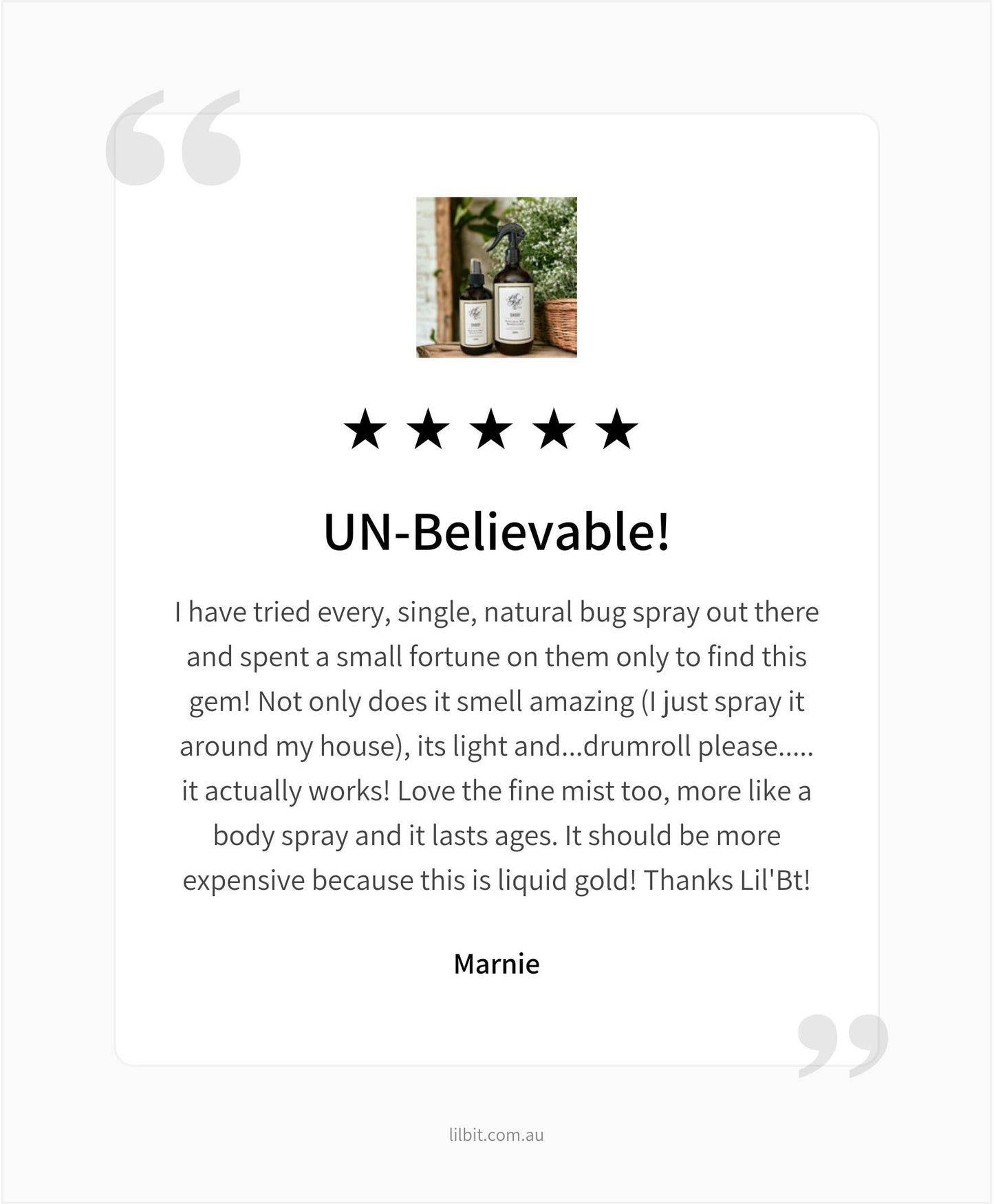 Lil'Bit Better | Shoo! Natural Insect Repellent 250ml - Child Safe