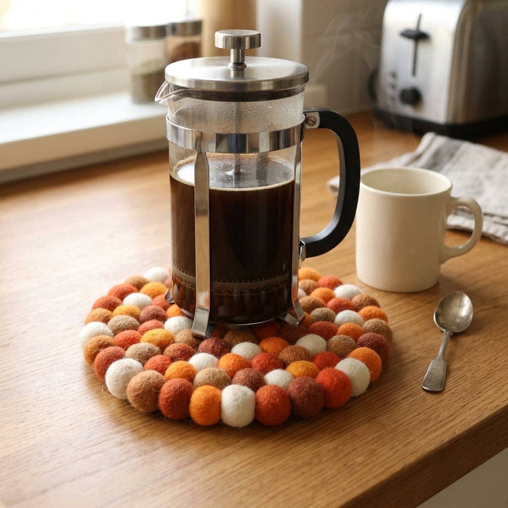 Namaste Artisans | Citrus Burst Wool Felt Trivet Heat Mat