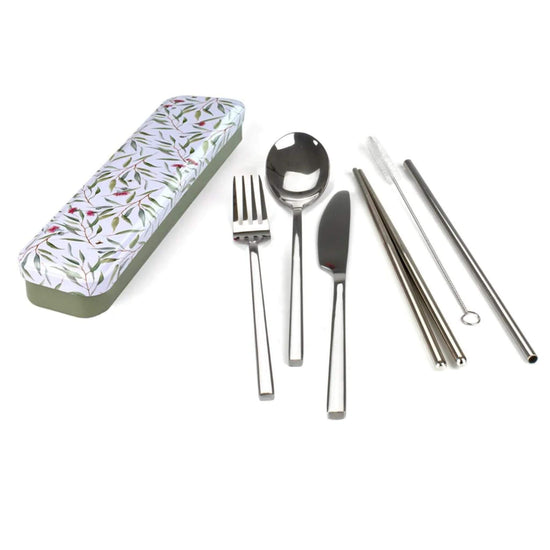 Load image into Gallery viewer, retrokitchen carry your cutlery set - tin with contents
