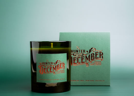 Hunter Candles | DECEMBER | pine, cedar, rosemary & leather