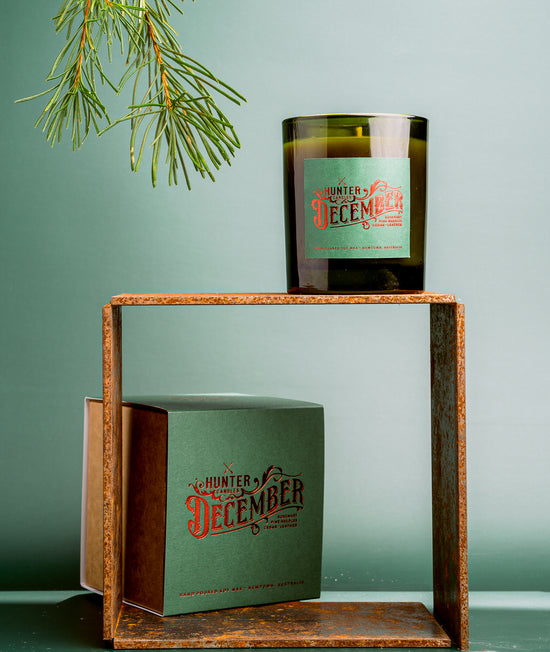 Hunter Candles | DECEMBER | pine, cedar, rosemary & leather