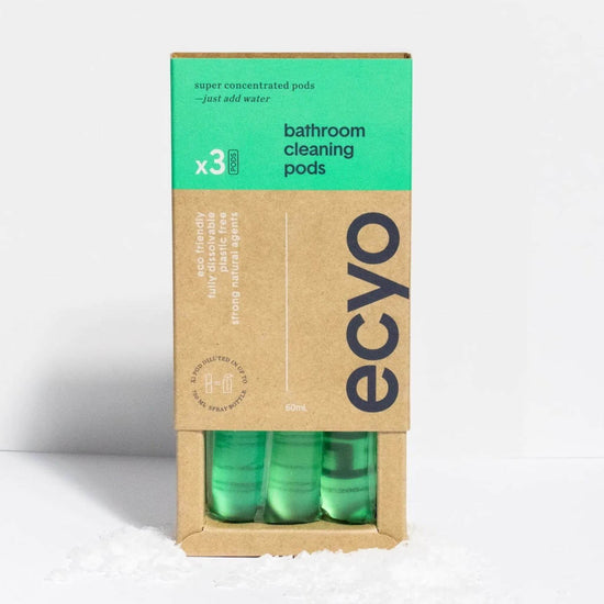 ecyo cleaning pods x 3 - bathroom open box with 3