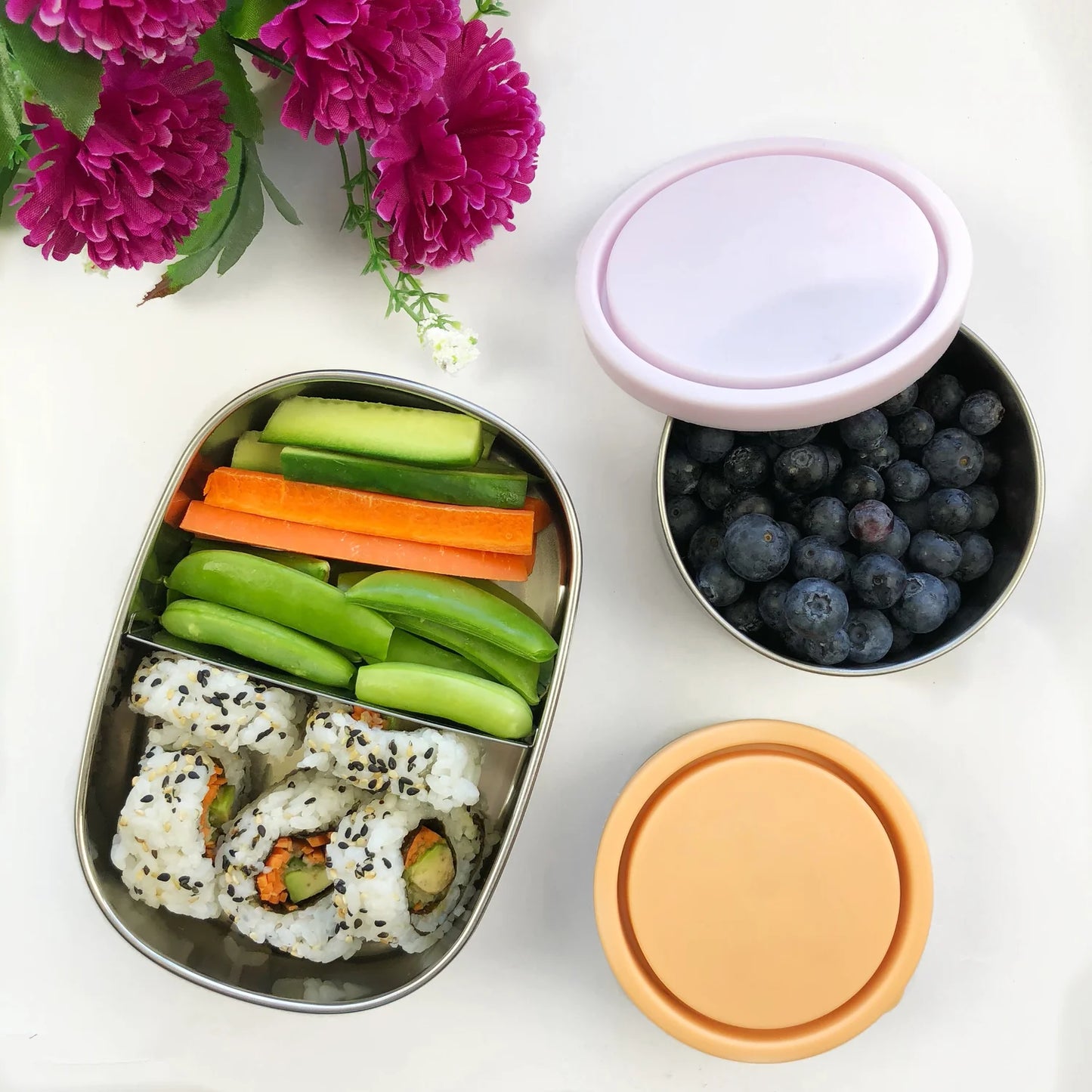 Ever Eco | Stainless Steel Bento Snack Box 2 Compartment 580mL
