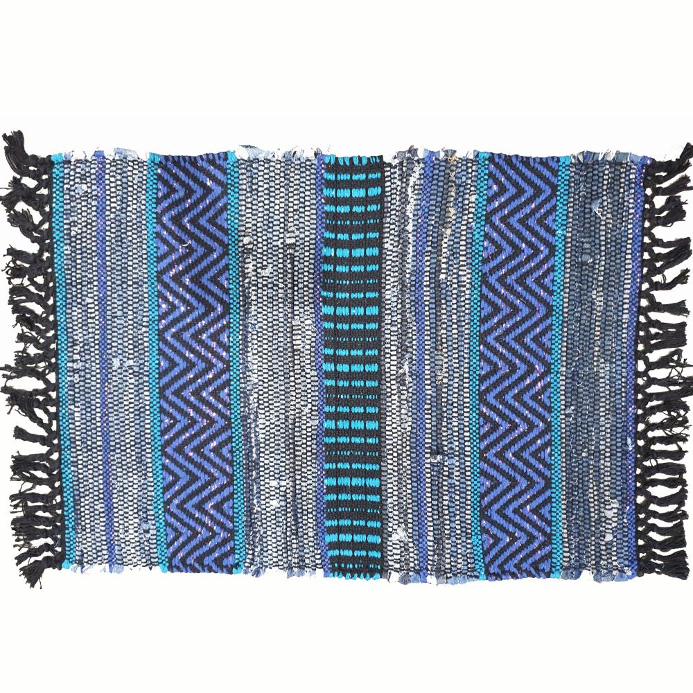 Recycled Cotton Blue Doormat 50cm x 80cm
