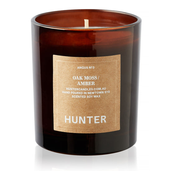 Hunter Candles | ANGUS | Oak Moss + Amber