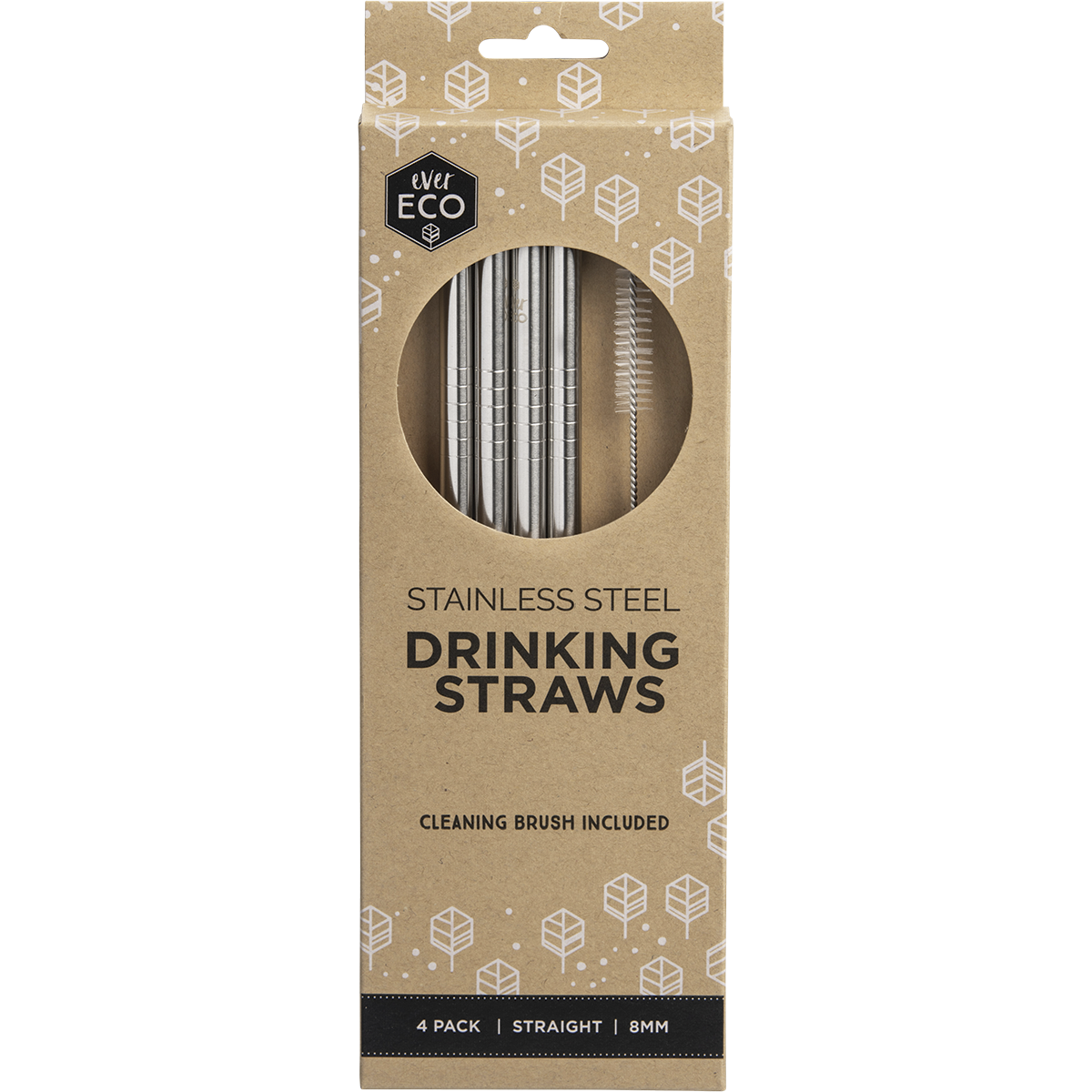 Ever Eco | Stainless Steel Straws Straight 4pk