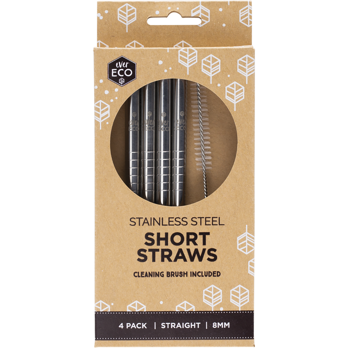 Ever Eco | Stainless Steel Short Straws 4pk