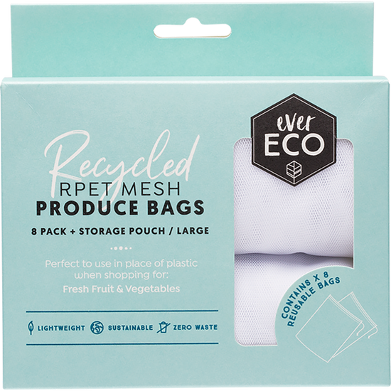 Ever Eco | Reusable Produce Bags Recycled Plastic 8pk