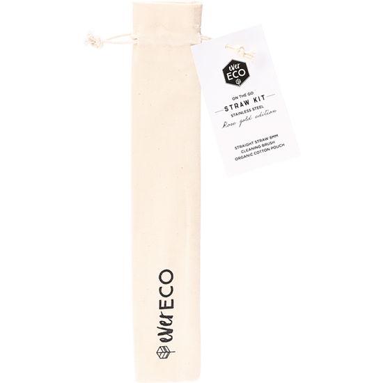 Ever Eco | Stainless Steel On-The-Go Straw Kit Rose Gold