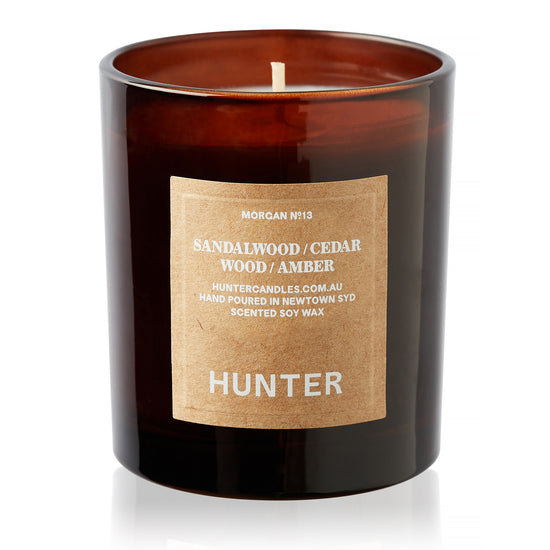 Hunter Candles | MORGAN | sandalwood + cedar wood + amber