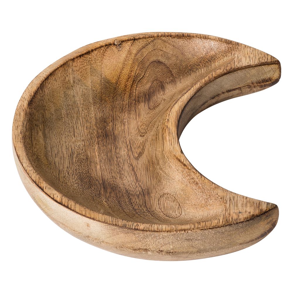 Crescent Moon Wooden Bowl 20cm