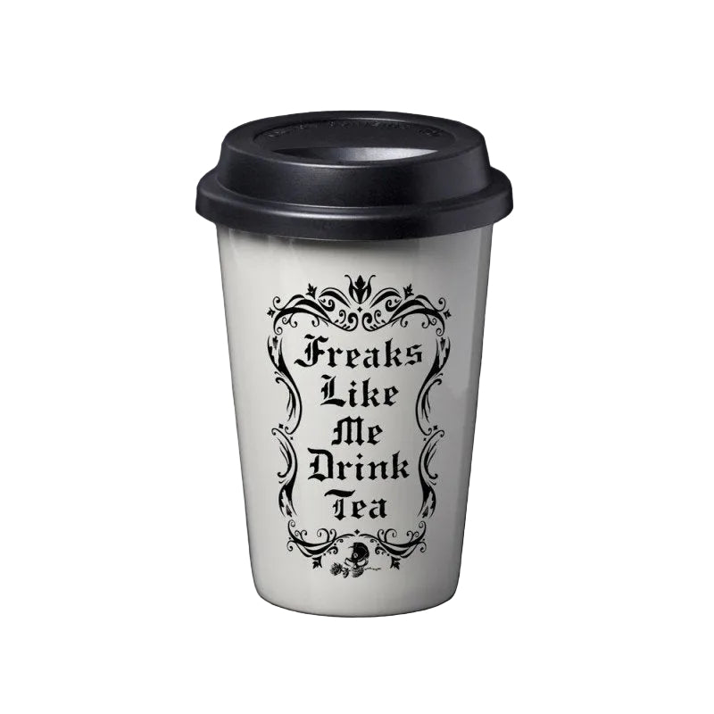 Ceramic Travel Mug - Freaks Like Me Drink Tea