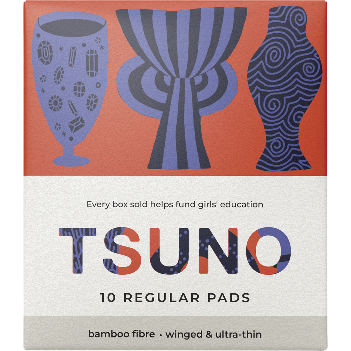 Tsuno | Natural Bamboo Pads Regular Winged - 10pk