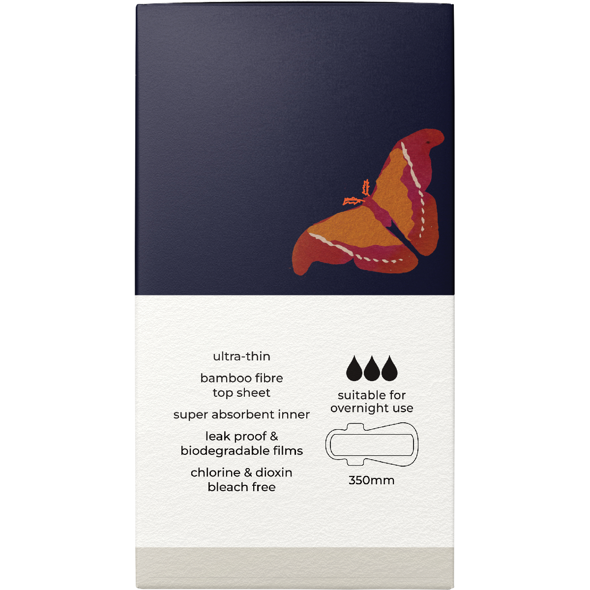 Tsuno | Natural Bamboo Pads Overnight Winged - 8pk