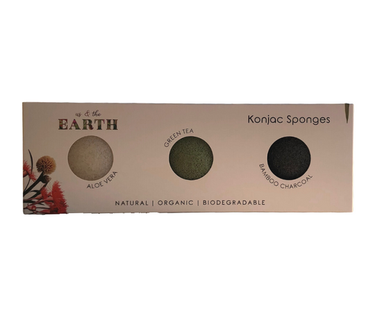 Us + The Earth | Konjac Sponge -  TRIO IN A BOX