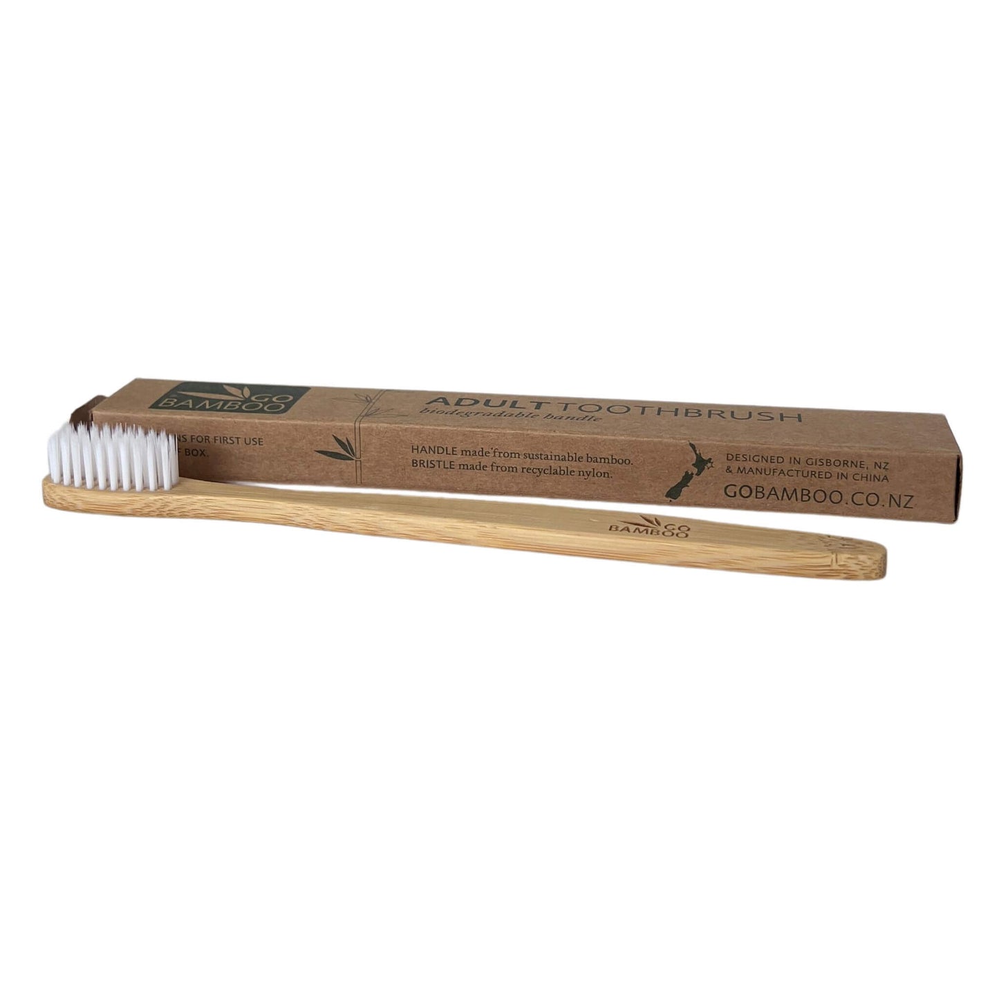 go bamboo natural toothbrush with box