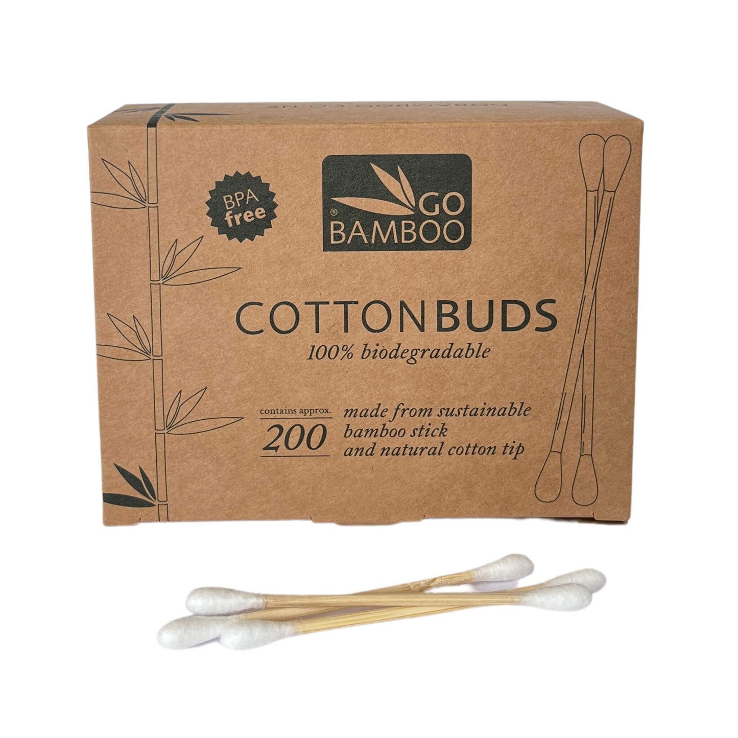 go bamboo cotton buds and box