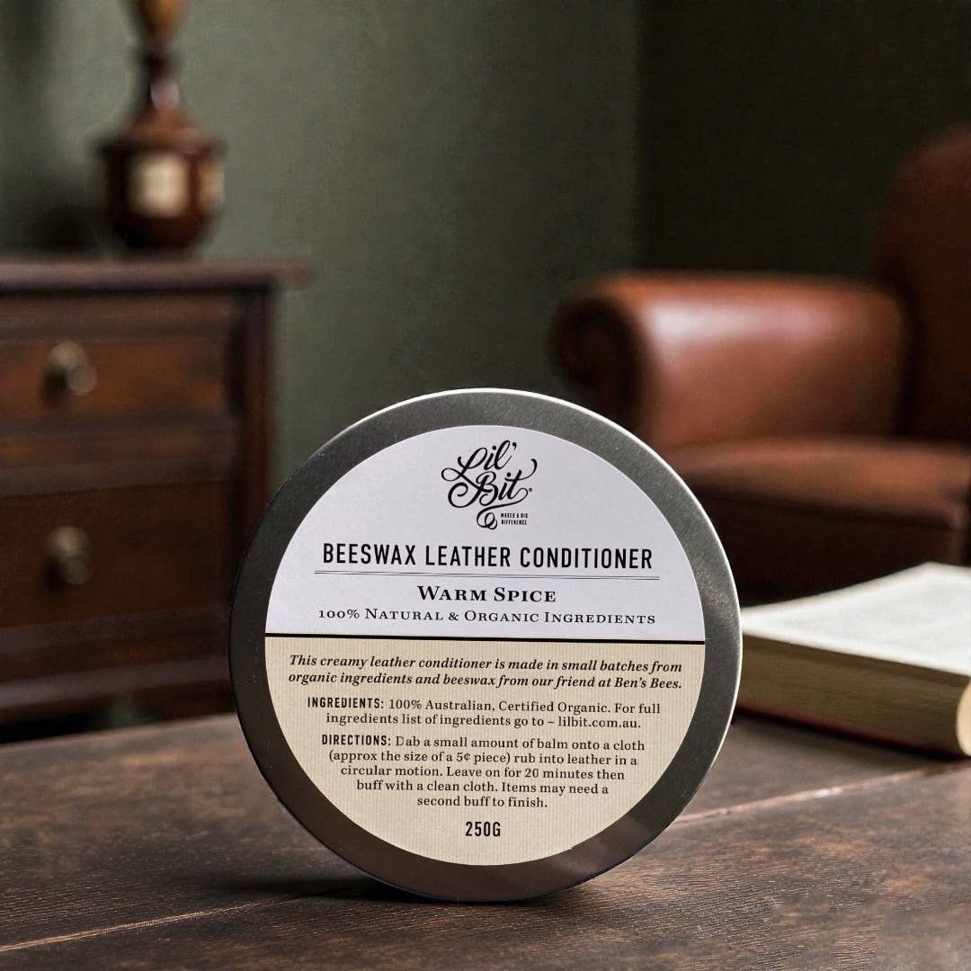 Lil'Bit Better | Warm Spice Beeswax Leather/Wood Conditioner 250g - Organic