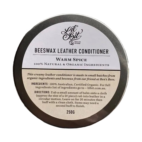 Lil'Bit Better | Warm Spice Beeswax Leather/Wood Conditioner 250g - Organic