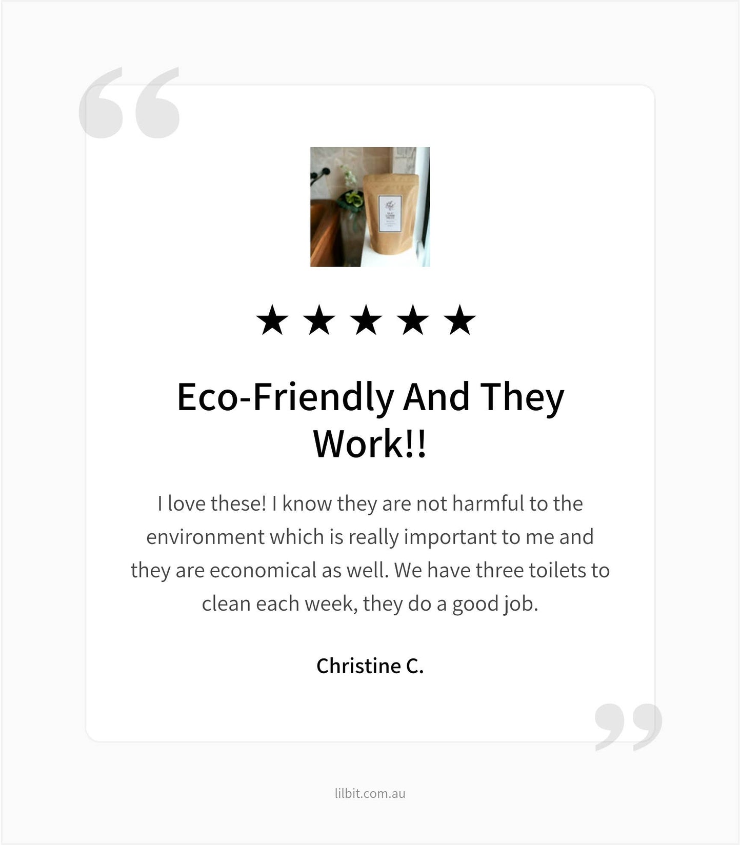 Lil'Bit Better | Rosalina Toilet Cleaning Tablets (20) - Organic